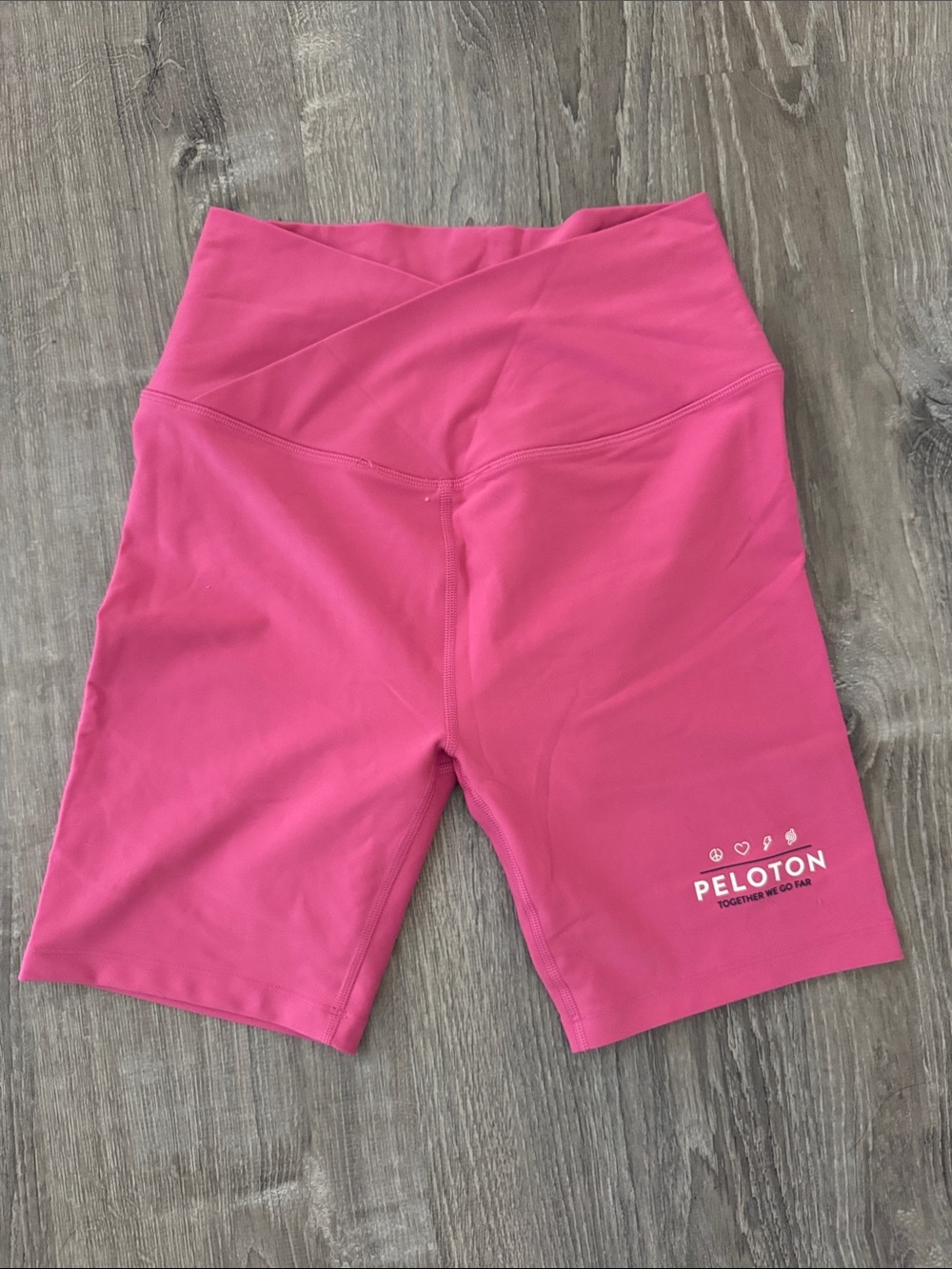Peloton Women's High-Waist Pink Bike Shorts